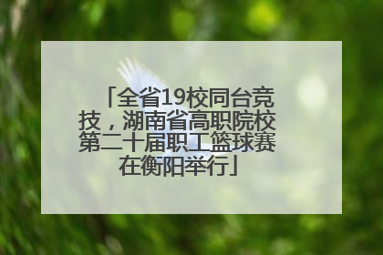 全省19校同台竞技，湖南省高职院校第二十届职工篮球赛在衡阳举行
