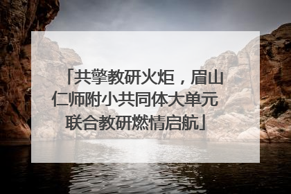 共擎教研火炬,眉山仁师附小共同体大单元联合教研燃情启航