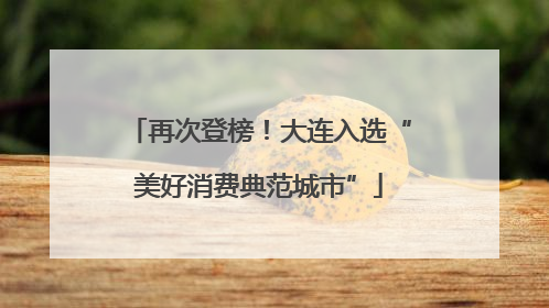 再次登榜!大连入选“美好消费典范城市”