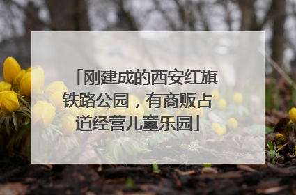 刚建成的西安红旗铁路公园，有商贩占道经营儿童乐园