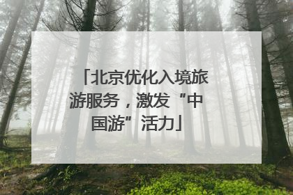 北京优化入境旅游服务，激发“中国游”活力