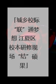 城乡校际“联”通梦想 江夏区校本研修现场“结”硕果