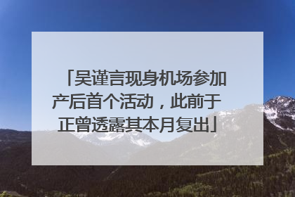 吴谨言现身机场参加产后首个活动，此前于正曾透露其本月复出