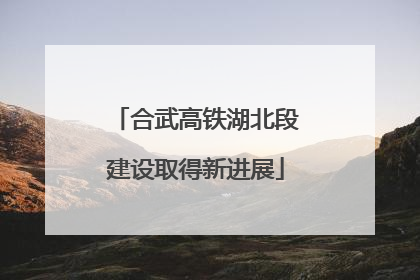 合武高铁湖北段建设取得新进展