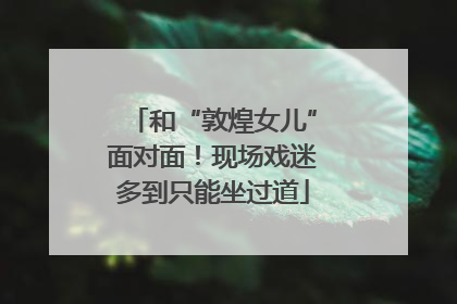 和“敦煌女儿”面对面！现场戏迷多到只能坐过道