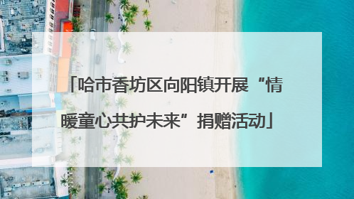 哈市香坊区向阳镇开展“情暖童心共护未来”捐赠活动