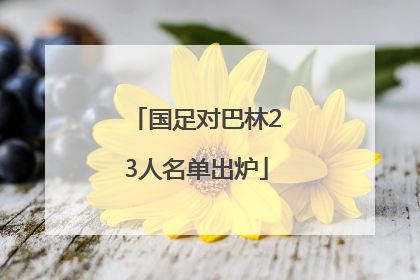 国足对巴林23人名单出炉