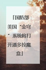 国防部：美国“金穹”系统将打开潘多拉魔盒