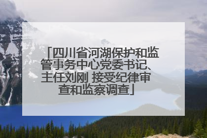 四川省河湖保护和监管事务中心党委书记、主任刘刚 接受纪律审查和监察调查