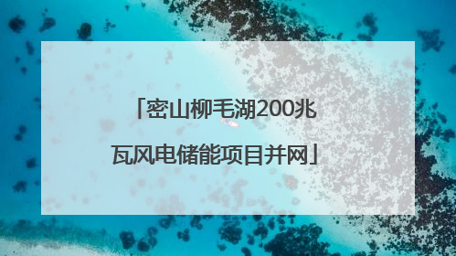 密山柳毛湖200兆瓦风电储能项目并网