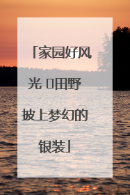 家园好风光 ⎮田野披上梦幻的银装