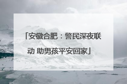 安徽合肥：警民深夜联动 助男孩平安回家