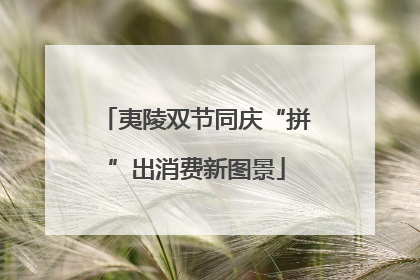 夷陵双节同庆“拼”出消费新图景