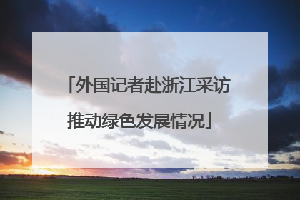 外国记者赴浙江采访推动绿色发展情况