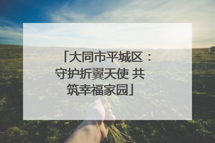 大同市平城区：守护折翼天使 共筑幸福家园