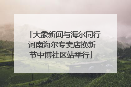大象新闻与海尔同行 河南海尔专卖店换新节中博社区站举行