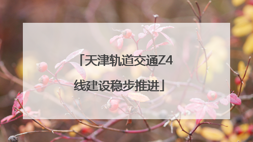 天津轨道交通Z4线建设稳步推进