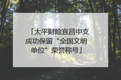 太平财险宜昌中支成功保留“全国文明单位”荣誉称号