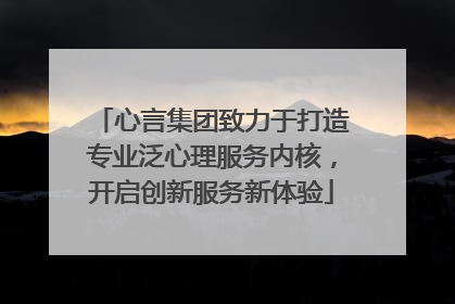 心言集团致力于打造专业泛心理服务内核，开启创新服务新体验