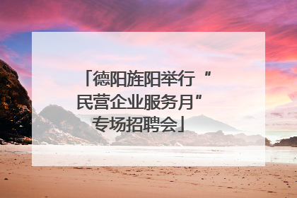 德阳旌阳举行“民营企业服务月”专场招聘会