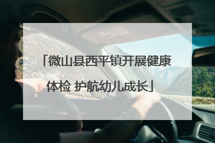 微山县西平镇开展健康体检 护航幼儿成长
