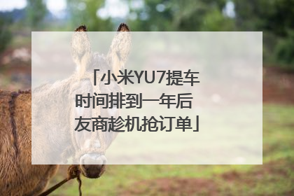 小米YU7提车时间排到一年后 友商趁机抢订单