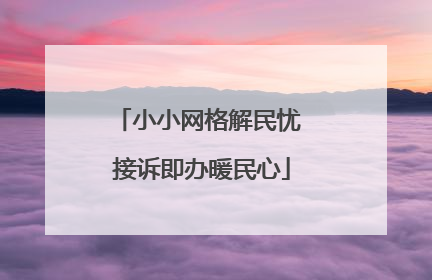 小小网格解民忧 接诉即办暖民心