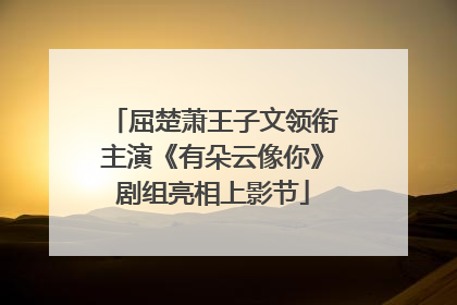 屈楚萧王子文领衔主演《有朵云像你》剧组亮相上影节