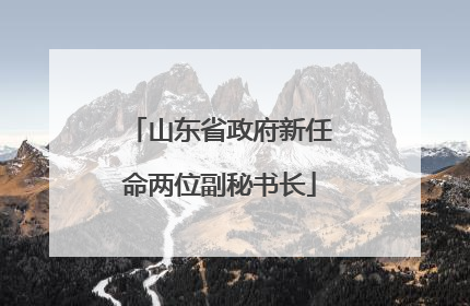 山东省政府新任命两位副秘书长