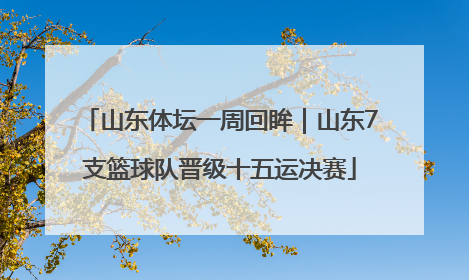 山东体坛一周回眸｜山东7支篮球队晋级十五运决赛