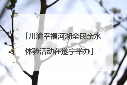 川渝幸福河湖全民亲水体验活动在遂宁举办