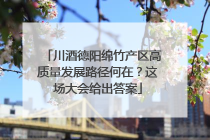 川酒德阳绵竹产区高质量发展路径何在？这场大会给出答案