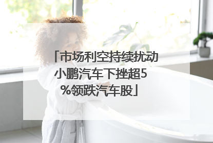 市场利空持续扰动 小鹏汽车下挫超5%领跌汽车股
