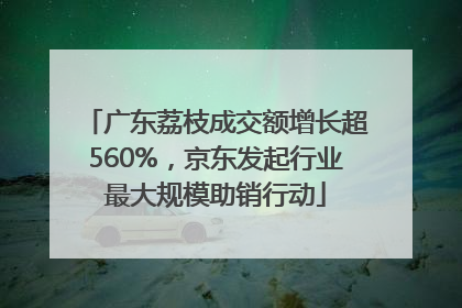 广东荔枝成交额增长超560%，京东发起行业最大规模助销行动
