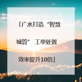 广水打造“智慧城管” 工单处置效率提升10倍
