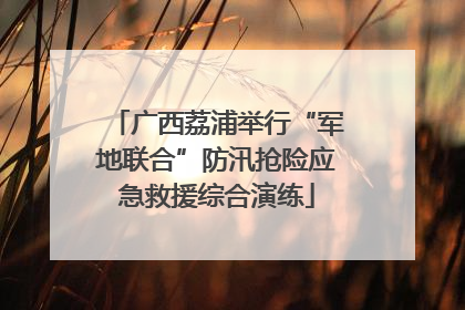 广西荔浦举行“军地联合”防汛抢险应急救援综合演练