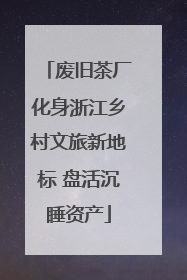 废旧茶厂化身浙江乡村文旅新地标 盘活沉睡资产