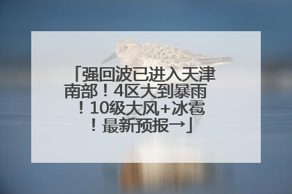 强回波已进入天津南部！4区大到暴雨！10级大风+冰雹！最新预报→