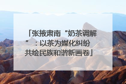 张掖肃南“奶茶调解”：以茶为媒化纠纷 共绘民族和谐新画卷