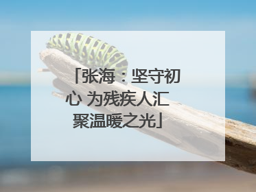 张海：坚守初心 为残疾人汇聚温暖之光