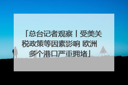 总台记者观察丨受美关税政策等因素影响 欧洲多个港口严重拥堵