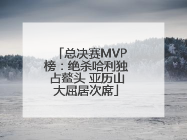 总决赛MVP榜：绝杀哈利独占鳌头 亚历山大屈居次席