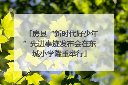 房县“新时代好少年”先进事迹发布会在东城小学隆重举行