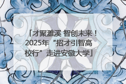 才聚濉溪 智创未来！2025年“招才引智高校行”走进安徽大学