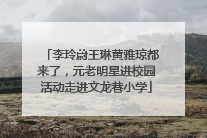 李玲蔚王琳黄雅琼都来了，元老明星进校园活动走进文龙巷小学