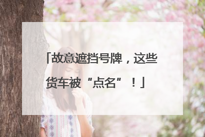 故意遮挡号牌，这些货车被“点名”！