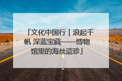 文化中国行｜浪起千帆 深蓝宝藏——博物馆里的海丝遗珍