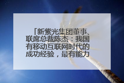 新紫光集团董事、联席总裁陈杰：我国有移动互联网时代的成功经验，最有能力做好AI应用创新
