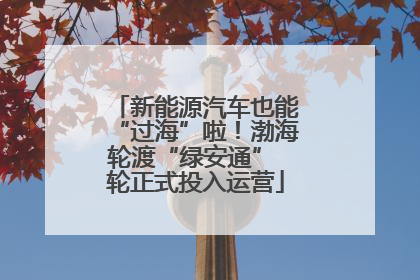 新能源汽车也能“过海”啦！渤海轮渡“绿安通” 轮正式投入运营