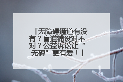 无障碍通道有没有？盲道铺设对不对？公益诉讼让“无碍”更有爱！